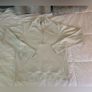 lululemon athletica Cream Waffle Half-Zip Pullover